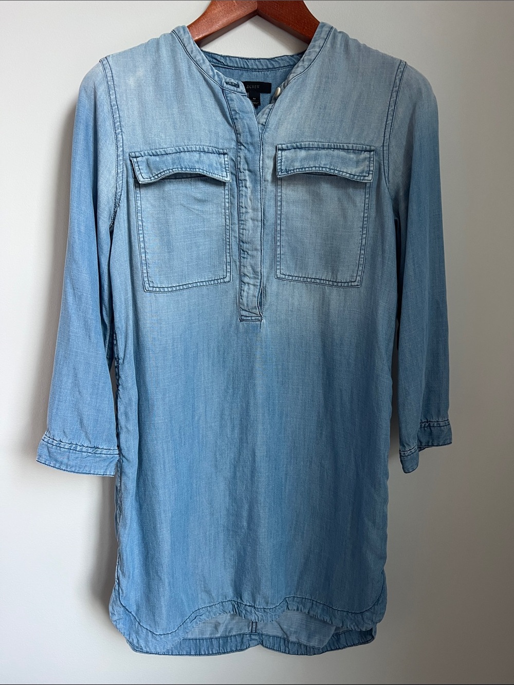 JCREW | Light Blue Denim Shirt Dress Style #B9841 Size M